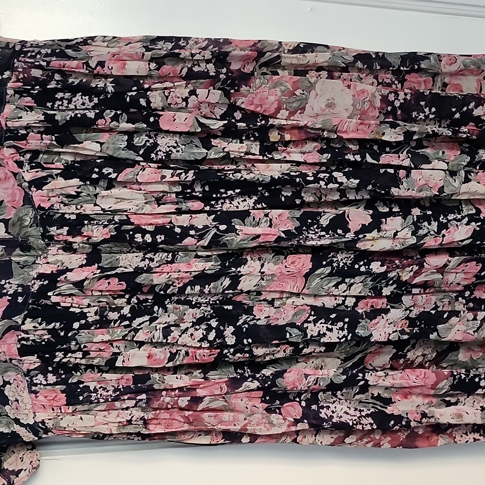 Papillon floral crinkle dress vintage from the 90s - Picture 8 of 14